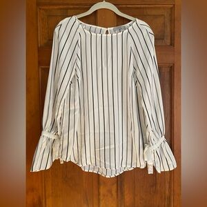 Black and White Striped Blouse